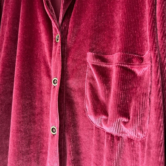 Free People Kit Kat Lounge Velour shirt and wide leg pant in pink - Picture 6 of 11